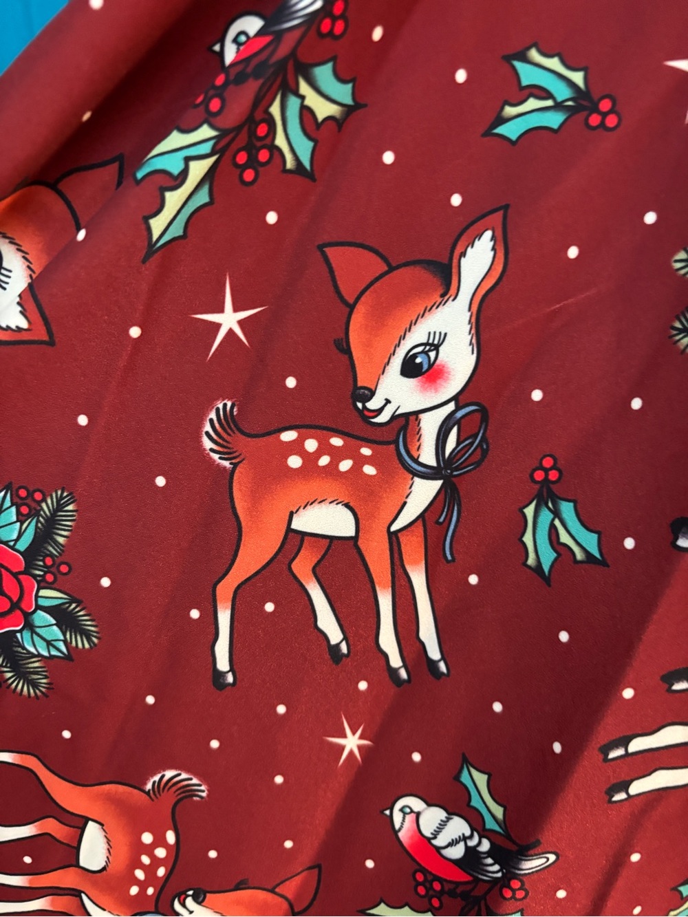 Sourpuss Deer Me Reindeer Print Sweets Skirt - Picture 4 of 10